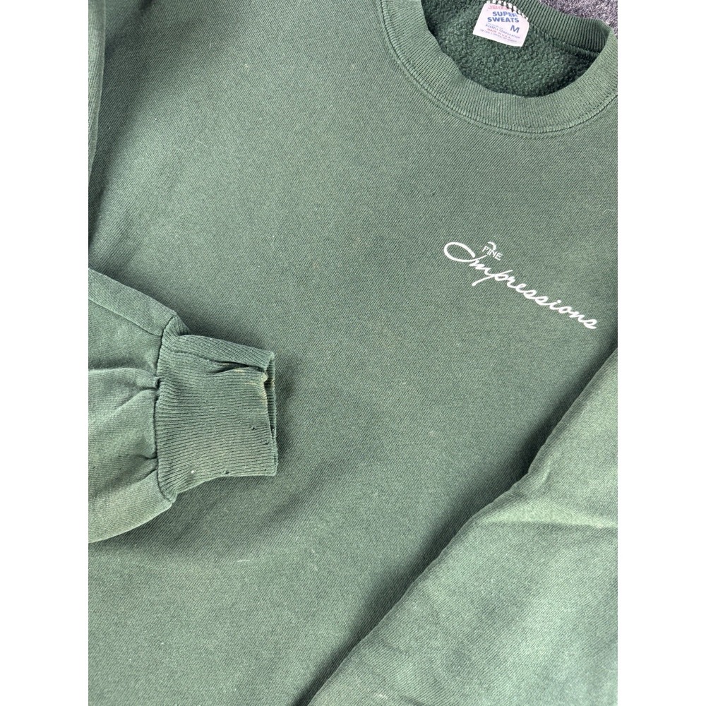 VTG Russell Athletic Super Sweats Crewneck Sweatshirt USA Green 90s Distressed